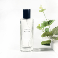 Flacon pulvérisateur transparent pour soins de la peau, atomiseur de parfum plat et clair de 50 ml, boîte vide pour huile d'olive, type brume
