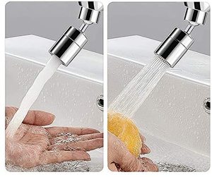 Aérateur de robinet <span class=keywords><strong>à</strong></span> rotation 360° universel, anti-éclaboussures, pivotant, économiseur d'eau, robinet de cuisine, trou de robinet, robinet de cuisine, robinet de salle de bain - Product Image 6