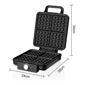 Mini <span class=keywords><strong>gaufrier</strong></span> électrique multifonctionnel en acier inoxydable avec thermostat réglable, appareil domestique à quatre grilles pour sandwichs - Product Image 6