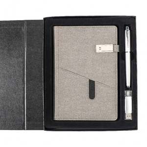 Custom Popular Diverse Business Gift Kit Vacuum Flask + A5 Loose Leaf Paper <b>Notebook</b> + Pen Promotion Gift <b>Set</b> Easter Silk Screen - Product Image 2