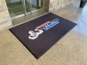 EP Custom Logo Mat Free Design Doormat PVC Spaghetti Coil Mat Entrance Mats Nylon Carpet