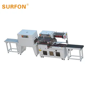 Film Wrapping And Shrinking Machine Neutral Pen Signature Pen Ball Point Pen Fully-auto L Bar Sealer Shrink Tunnel Film Wrapping Machine