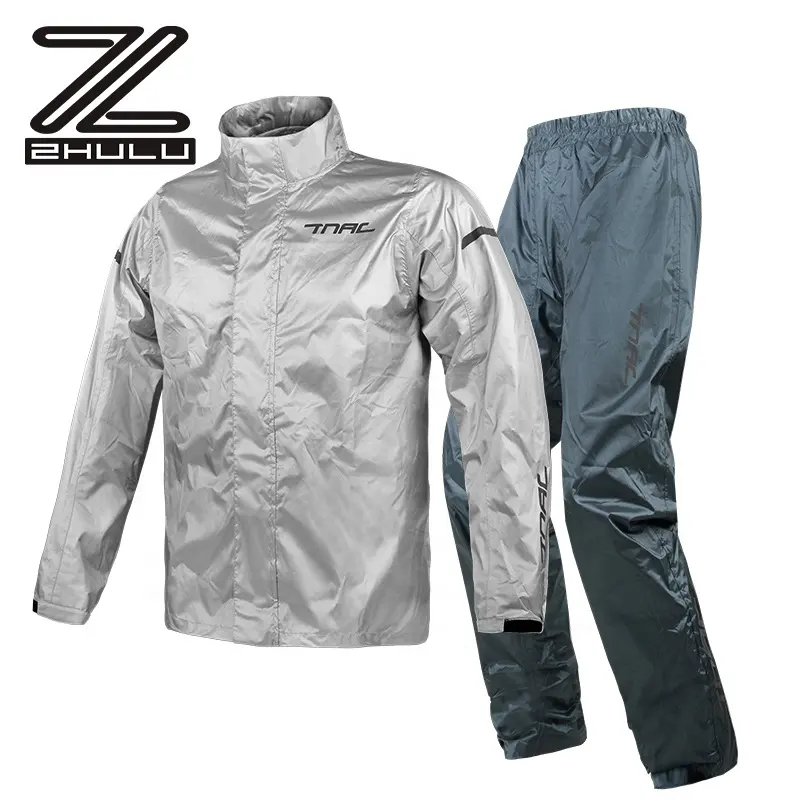 TNAC Imperméable Combinaison Pluie Moto 3M Imperméable Réfléchissant + Pantalon de Pluie S-3XL taille Escalade Vélo Étanche À La Pluie Protéger Les Engrenages