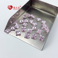 Prix de gros – Zircone cubique synthétique de qualité 5A, taille fantaisie en forme de fleur, couleur rose clair, forme lys, en stock