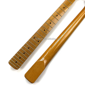 Mástil de guitarra ST de arce natural tostado de 9.5 pulgadas con acabado Nitro brillante y 22 trastes en venta - Product Image 1