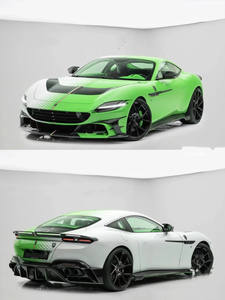 Kit Carrozzeria Masy Style in Fibra di Carbonio Aggiornato per Ferrari Roma Nuovo con Labbro Anteriore Minigonne Laterali Diffusore Spoiler Cofano Paraurti - Product Image 4