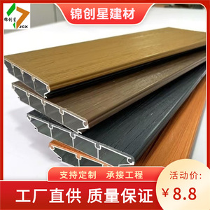 PVC <b>Decking</b> Double Colors Interlocking Anti Slip Modern Design Rectangle Grooved Surface Brushed Finish - Product Image 4