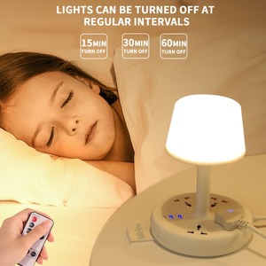 Froid chaud lumière naturelle LED lampe de nuit chambre lampe de chevet pour bébé alimentation Protection des yeux lampe de Table pour lire prises USB - Product Image 2