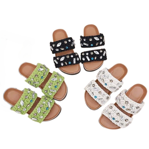 Sandalias Planas de Mujer 100% Piel de Cordero de Primera Calidad, Tejidas, con Suela de Corcho y EVA, Tipo Mule, 3cm, Punta Abierta, Personalizables con Logotipo de Fábrica - Product Image 6