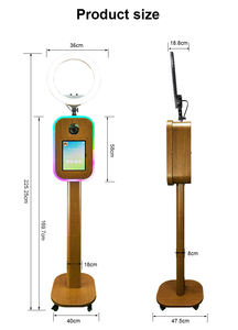 Cabina de Fotos Portátil, Fácil y Rápida de Instalar, Estilo Vintage con Acabado de Madera, para iPad Air M3 y A16, Cabina para Fiestas - Product Image 5