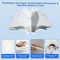 Oreiller ergonomique personnalisé en mousse à mémoire de forme à rebond lent, qualité usine, zéro pression, soutien cervical non compressible