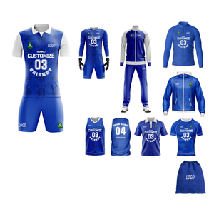 Survêtements de sport d'été pour hommes de qualité thaïlandaise, maillots de gardien de but en polyester antibactérien à séchage rapide, maille sergé à manches courtes pour le football - Product Image 1