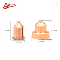 Aiters Plasma Cutting Torch Consumables Copper 220051 Swirl Ring Nozzle Electrode for Powermax1650 220206 Retaining Cap 220048