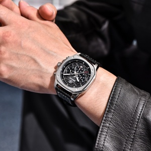 Montre à quartz pour homme BENYAR BY5222, marque de mode, calendrier, étanche, bracelet en cuir, lumineuse, rétro, élégante, Reloj - Product Image 4