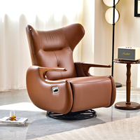 Fauteuil pivotant moderne de style nordique pour salon, chaise à bascule relaxante, fauteuil de loisirs unique pour chambre à coucher, mobilier design