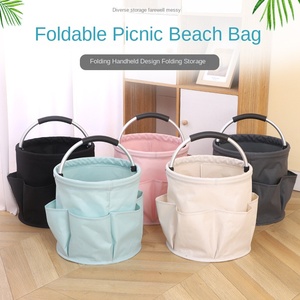 Cestino da bagno portatile pieghevole per la casa cestino per bambini da campeggio all'aperto e cestino da spiaggia-tessuto - Product Image 2