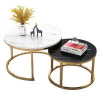 Ensemble de tables basses rondes modernes, tables gigognes, meubles de salon