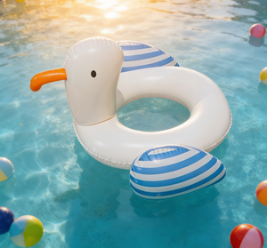 Grappige opblaasbare zeemeeuw zwemband, schattig vogeldesign zwemband voor een nautisch thema en plezier - Product Image 3