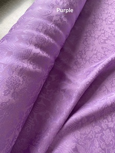 Traditional Wedding Costume Fabric Solid Red Phoenix Peony <b>Gold</b> Jacquard Heavy Crepe Silk Cloth For Chinese Hanfu Making - Product Image 2