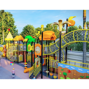 <span class=keywords><strong>Parque</strong></span> de atracciones Equipo al aire libre con toboganes y senderos de aventura para un juego emocionante - Product Image 1