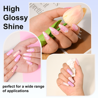 Kit de vernis à ongles en gel pour nail art, 6 couleurs, longue durée, liquide UV, couleur bonbon, bouteille non toxique