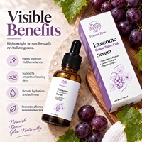 Sérum facial réparateur, éclaircissant, lissant les rides, anti-âge, raffermissant, à base d'exosomes de cellules souches de raisin fermentées et de peptides