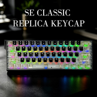 Ensemble de touches de clavier transparentes SE Classic, 136 touches rétroéclairées, compatibles avec les touches de clavier mécaniques transparentes