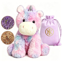 Peluche lestée personnalisée de 1,1 lb, chauffante et rafraîchissante, utilisable au micro-ondes, parfumée à la lavande, mignonne et douce, pour soulager la douleur