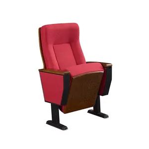 Cheap price lecture wooden Classical theater church cinema seating auditorium chair with writing Pad YA-L205B