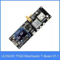 TTGO Meshtastic T-Beam V1.1 ESP32 433/868/915/923Mhz WiFi BLE Lora ESP32 NEO-6M GPS sma18650 Support de batterie avec OLED