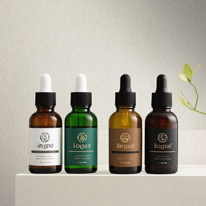 Flacon compte-gouttes rond <span class=keywords><strong>en</strong></span> <span class=keywords><strong>verre</strong></span> de 10 ml pour huile essentielle, sérum, savon liquide, emballage <span class=keywords><strong>avec</strong></span> impression sérigraphique, anti-fuite, rechargeable - Product Image 3