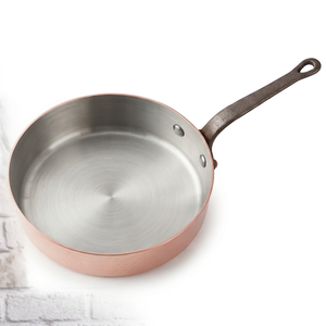 Copper Sauce <b>Pan</b> With Stainless Steel Lining And Zinc Alloy <b>Handle</b> For Gas And Induction Cooker Use Minimalist Design - Product Image 1