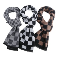 Runlin usine luxe hommes silencieux Viscose écharpe ensemble personnalisé point et Argyle motif respirant et élégant
