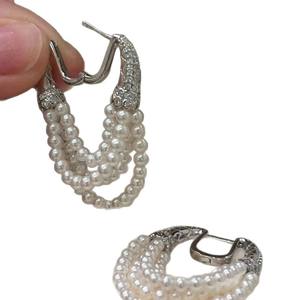 22448DIY Accesorios de Perlas, Plata S925, Soportes para Pendientes, para Múltiples Cuentas, Joyería de Plata, Ganchos para Pendientes, Cuentas de 3-4mm para Pendientes - Product Image 5