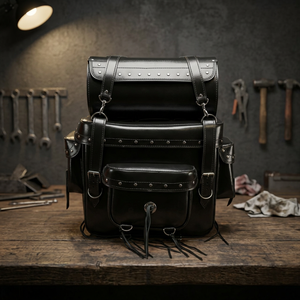 Sac de barre de moto en cuir HMB-0003A, ensemble de sacs de voyage sacs de barre de moto - Product Image 3