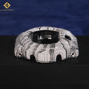 HOT Selling DM6900 Silver VVS1 Miossanite <b>Watch</b> Bezel White Black Moissanite Diamond <b>Watch</b> <b>Case</b> Hip Hop Jewelry Iced Out Diamond - Product Image 3