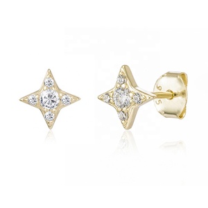 Boucles <span class=keywords><strong>d</strong></span>'oreilles en <span class=keywords><strong>argent</strong></span> sterling Gemnel avec pendentif <span class=keywords><strong>croissant</strong></span> <span class=keywords><strong>de</strong></span> <span class=keywords><strong>lune</strong></span> et étoile - Product Image 3