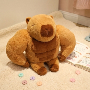 Divertido <span class=keywords><strong>Peluche</strong></span> <span class=keywords><strong>de</strong></span> Capibara Musculoso, Muñeco <span class=keywords><strong>de</strong></span> Capibara <span class=keywords><strong>de</strong></span> Dibujos Animados <span class=keywords><strong>de</strong></span> Gran Tamaño, Animal <span class=keywords><strong>de</strong></span> <span class=keywords><strong>Peluche</strong></span> Suave para Regalo y Decoración - Product Image 6
