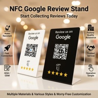 Support NFC Google Review avec code QR, présentoir en acrylique, mini-étiquette RFID ISO pour avis d'entreprise, hôtels, 860-960 MHz