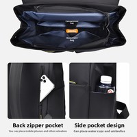 Sac à dos pour ordinateur portable tendance pour hommes sac de voyage et de travail imperméable en Oxford avec fermeture éclair pour étudiants