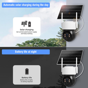 Kerui Wifi Netwerk 4mp Buiten Zonne-Bewakingscamera Ip66 Menselijke Bewegingsdetectie Tweeweg Audio Ptz Cctv Zonnepaneel Camera - Product Image 3