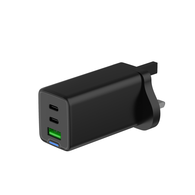 Gan 65w Pd Wall Charger 3 Ports Tablet Laptop Charger ZH-3U29T UK Plug