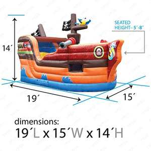 เรือโจรสลัดเป่าลมใหม่สำหรับความบันเทิงในสวนหลังบ้าน - Product Image 5
