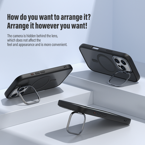 2025 nueva moda soporte de lente magnética carga inalámbrica para iPhone 15 16 Pro Max fundas de teléfono móvil compatibles Protector de cámara - Product Image 2