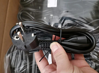 Câble d'alimentation pour ordinateur portable AC avec 3 prises, fiche C14 à 3 broches, matériau PVC/RUBBY, UE 220V, appareil électroménager, conducteur 100% cuivre, cordon d'alimentation