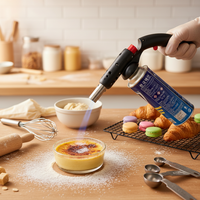 Pistolet à flamme portable en métal KLL6001DF avec poignée pour la cuisine, le barbecue, le chauffage et les torches de soudage