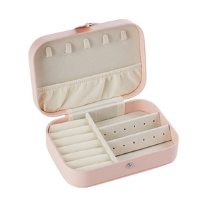 Xách tay PU da Vòng cổ nhẫn bông tai lưu trữ tùy chỉnh du lịch hộp đồ trang sức với logo - Product Image 1