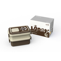 Boîte à lunch en acier inoxydable à 3 compartiments avec bocal pour enfants et adultes lavable au lave-vaisselle