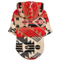 Chien à capuche vêtements pour animaux de compagnie hiver doux motif géométrique vêtements en ligne avec 2 jambes correspondant chat heureux sweat à capuche pour animaux de compagnie