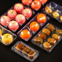 Kotak Plastik PET Grosir untuk Blueberry, Model Clamshell Transparan 125g, Wadah Buah untuk Kemasan Raspberry dan Mulberry Segar
